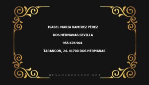 abogado Isabel Maria Ramirez Pérez en la localidad de Dos Hermanas