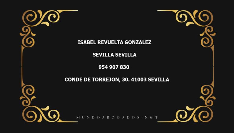 abogado Isabel Revuelta Gonzalez en la localidad de Sevilla