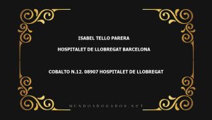 abogado Isabel Tello Parera en la localidad de Hospitalet de Llobregat