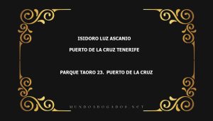 abogado Isidoro Luz Ascanio en la localidad de Puerto de la Cruz