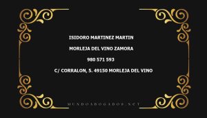 abogado Isidoro Martinez Martin en la localidad de Morleja del Vino