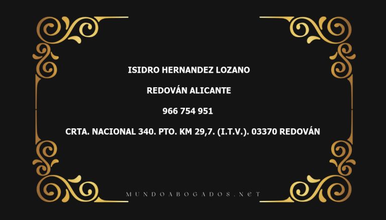 abogado Isidro Hernandez Lozano en la localidad de Redován