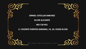 abogado Ismael Cutillas Sanchez en la localidad de Elche