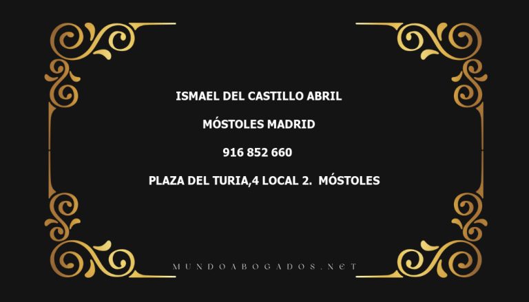 abogado Ismael Del Castillo Abril en la localidad de Móstoles