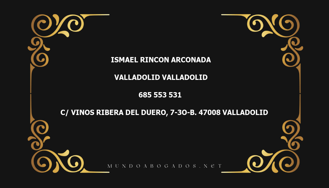 abogado Ismael Rincon Arconada en la localidad de Valladolid