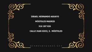 abogado Israel Hernando Aguayo en la localidad de Móstoles