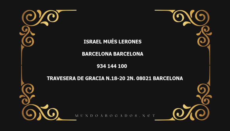 abogado Israel Mués Lerones en la localidad de Barcelona