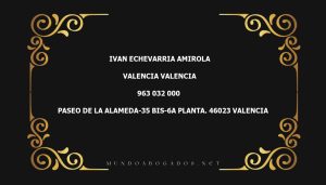 abogado Ivan Echevarria Amirola en la localidad de Valencia