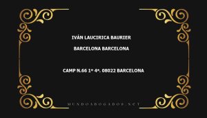 abogado Iván Laucirica Baurier en la localidad de Barcelona