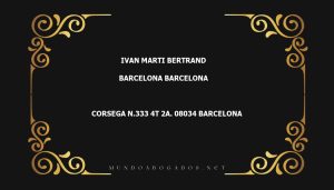 abogado Ivan Marti Bertrand en la localidad de Barcelona