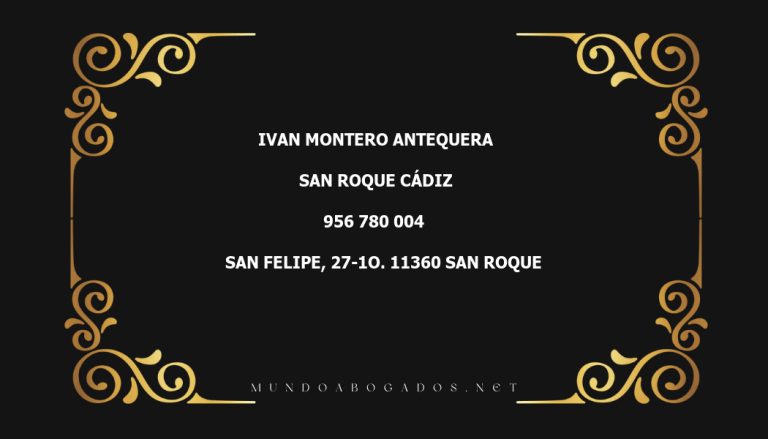 abogado Ivan Montero Antequera en la localidad de San Roque