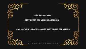 abogado Iván Navas Cano en la localidad de Sant Cugat del Valles