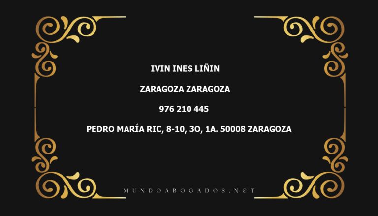 abogado Ivin Ines Liñin en la localidad de Zaragoza