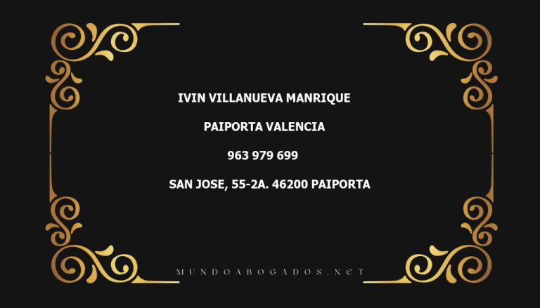 abogado Ivin Villanueva Manrique en la localidad de Paiporta