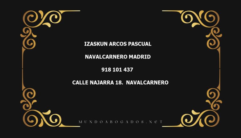 abogado Izaskun Arcos Pascual en la localidad de Navalcarnero