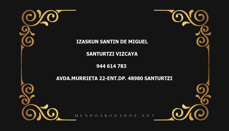 abogado Izaskun Santin De Miguel en la localidad de Santurtzi