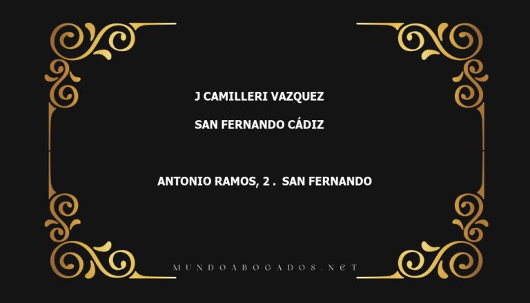 abogado J Camilleri Vazquez en la localidad de San Fernando