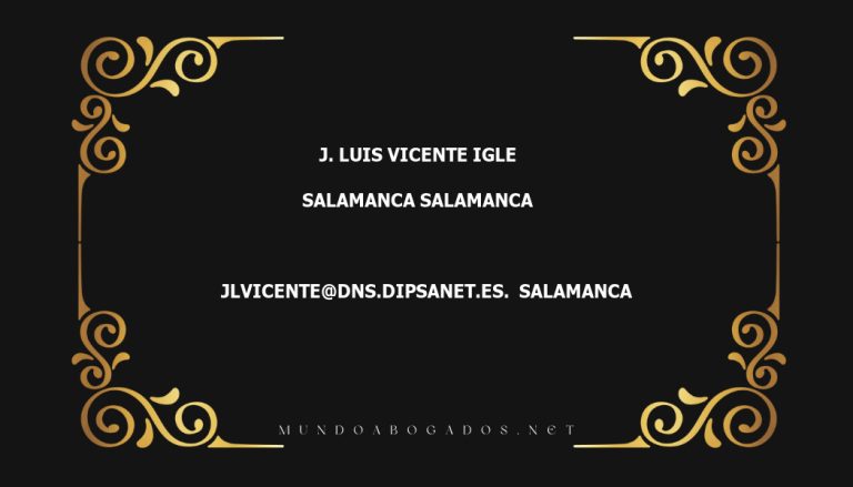 abogado J. Luis Vicente Igle en la localidad de Salamanca