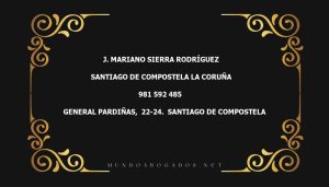 abogado J. Mariano Sierra Rodríguez en la localidad de Santiago de Compostela