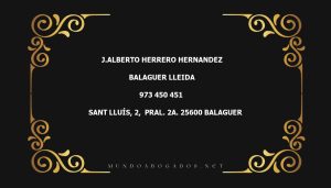 abogado J.Alberto Herrero Hernandez en la localidad de Balaguer