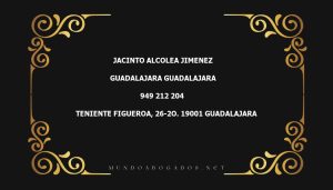 abogado Jacinto Alcolea Jimenez en la localidad de Guadalajara