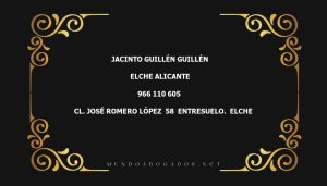 abogado Jacinto Guillén Guillén en la localidad de Elche