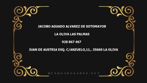 abogado Jacobo Aguado Alvarez De Sotomayor en la localidad de La Oliva