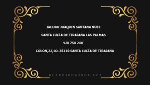 abogado Jacobo Joaquin Santana Nuez en la localidad de Santa Lucía de Tirajana