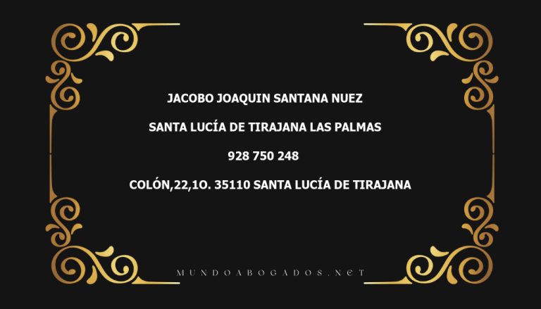 abogado Jacobo Joaquin Santana Nuez en la localidad de Santa Lucía de Tirajana