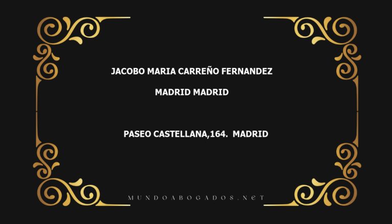 abogado Jacobo Maria Carreño Fernandez en la localidad de Madrid