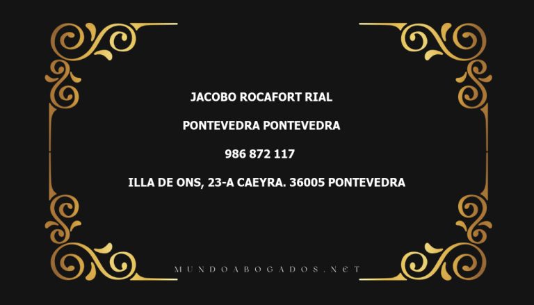 abogado Jacobo Rocafort Rial en la localidad de Pontevedra