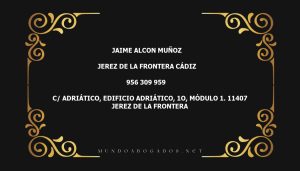 abogado Jaime Alcon Muñoz en la localidad de Jerez de la Frontera