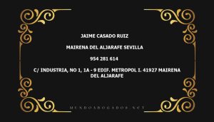 abogado Jaime Casado Ruiz en la localidad de Mairena del Aljarafe