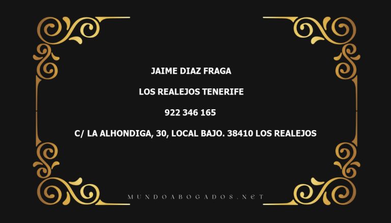 abogado Jaime Diaz Fraga en la localidad de Los Realejos