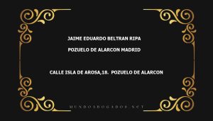 abogado Jaime Eduardo Beltran Ripa en la localidad de Pozuelo de Alarcon