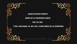 abogado Jaime Estevez Puerto en la localidad de Jerez de la Frontera