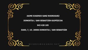 abogado Jaime Eugenio Sanz Rodriguez en la localidad de Donostia / San Sebastián