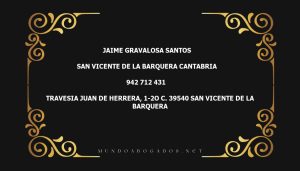 abogado Jaime Gravalosa Santos en la localidad de San Vicente de la Barquera