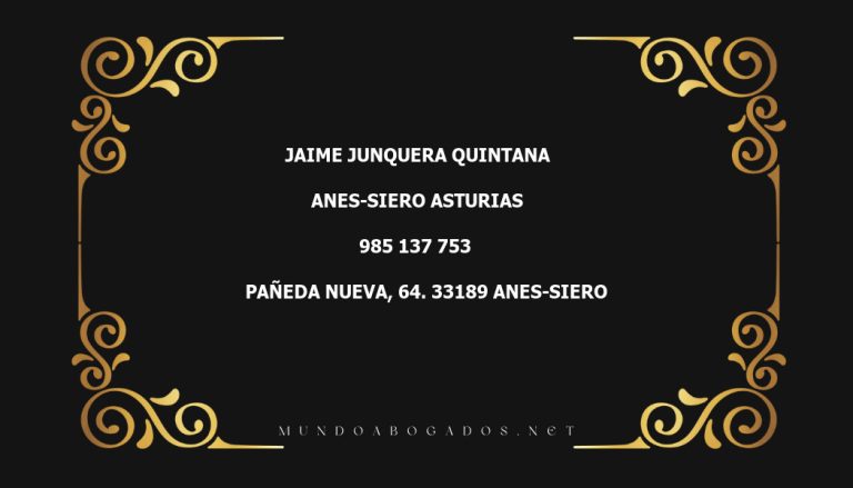 abogado Jaime Junquera Quintana en la localidad de Anes-Siero