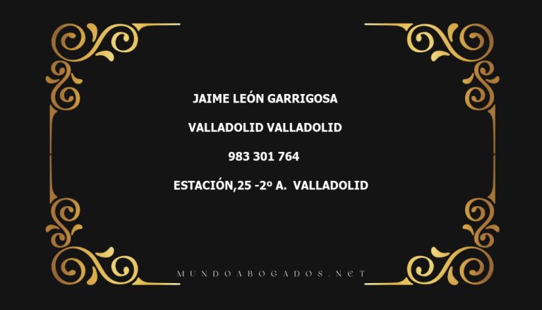 abogado Jaime León Garrigosa en la localidad de Valladolid