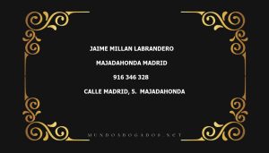 abogado Jaime Millan Labrandero en la localidad de Majadahonda