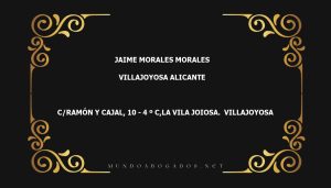 abogado Jaime Morales Morales en la localidad de Villajoyosa