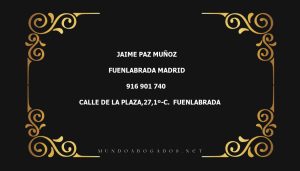 abogado Jaime Paz Muñoz en la localidad de Fuenlabrada