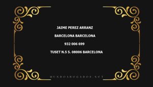 abogado Jaime Perez Arranz en la localidad de Barcelona