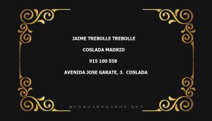 abogado Jaime Trebolle Trebolle en la localidad de Coslada