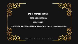 abogado Jaime Tripodi Bernal en la localidad de Córdoba