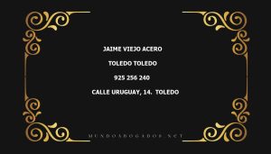 abogado Jaime Viejo Acero en la localidad de Toledo