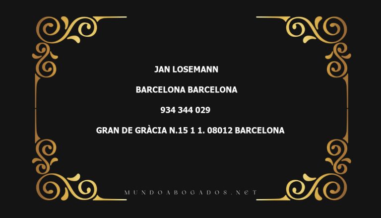 abogado Jan Losemann en la localidad de Barcelona