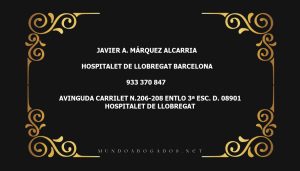 abogado Javier A. Márquez Alcarria en la localidad de Hospitalet de Llobregat