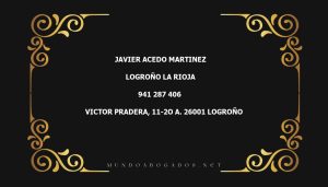 abogado Javier Acedo Martinez en la localidad de Logroño